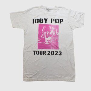 Iggy Pop Punk Legend 2023 Tour Adult White Shirt New Small